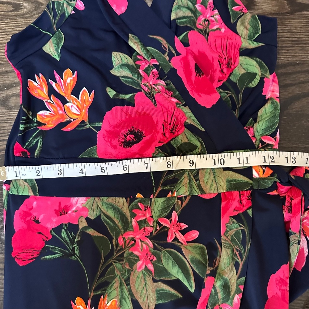 Market & Spruce Navy Floral Maxi Wrap Dress – Size Small - Picture 8 of 8